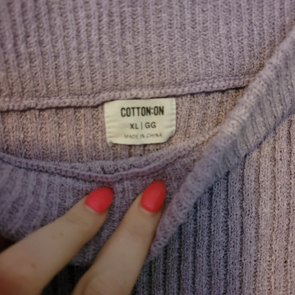 Purple knit long skirt - Picture 2 of 2
